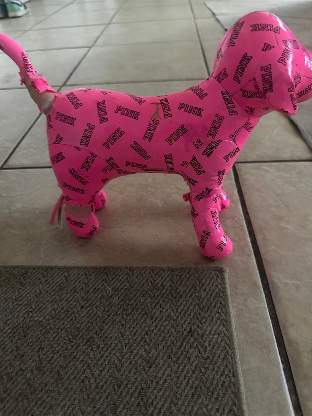 PINK Victoria's Secret Hot Pink Dachshund Figurine